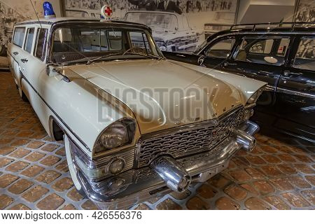 Rare Retro Automobile Of The Past Century In The Vehicle Museum