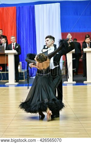 Orenburg, Russia - November 02-03, 2019: Girl And Boy Dancing