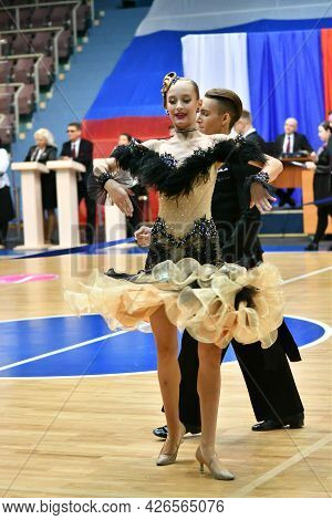 Orenburg, Russia - November 02-03, 2019: Girl And Boy Dancing
