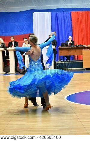 Orenburg, Russia - November 02-03, 2019: Girl And Boy Dancing
