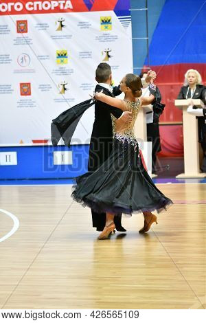 Orenburg, Russia - November 02-03, 2019: Girl And Boy Dancing