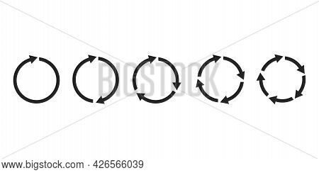 Cursor Arrow Icon Set. Forward Icon. Recycle Icon Set. Simple Design. Vector Illustration. Stock Ima