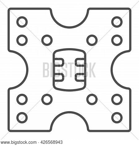 Tv Wall Mount Thin Line Icon, Tv Accessories Concept, Tv Wall Setting Vector Sign On White Backgroun