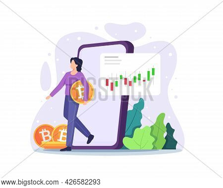 Cryptocurrency Marketplace Illustration