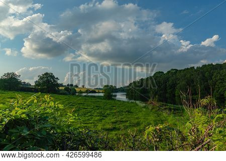 Lake In National Forest In England Near City Ashby