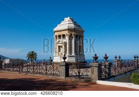 La Orotava, Tenerife, Spain-01 January 2020, Family Mausoleum In Rhe Garden Jardines Del Marquesado 