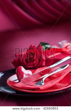 Valentine dag romantische tabel instellen