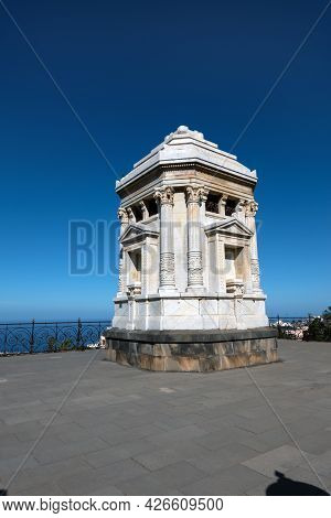 La Orotava, Tenerife, Spain-01 January 2020, Family Mausoleum In Rhe Garden Jardines Del Marquesado 