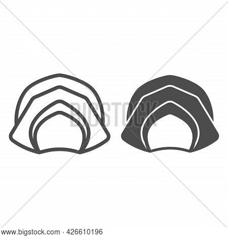 Farmer Hat For Women Line And Solid Icon, Headware Concept, Thanksgiving Lady Pilgrim Bonnet Vector 