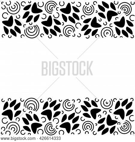 Hand Drawn Vector Illustration With Dog Tracks