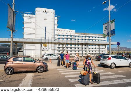 Athens, Greece - October 1, 2020: Mitsis Luxury Hotel Right On The Terminal Of Athens International 
