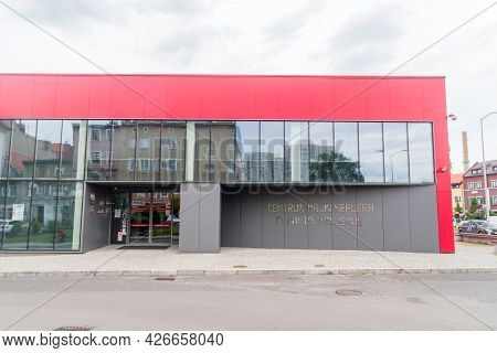 Zielona Gora, Poland - June 1, 2021: Front Of Copernicus Science Centre And Planetarium Venus.