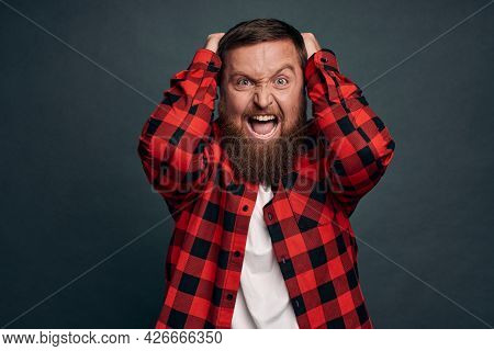 Worried Handsome, Troubled Bearded Guy Caught Cheeting, Looking Anxious And Troubled, Facing Tough U