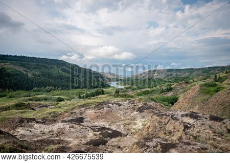View At Dry Island Buffalo Jump, A Traditional Site For The Indigenous Buffalo Hunt.