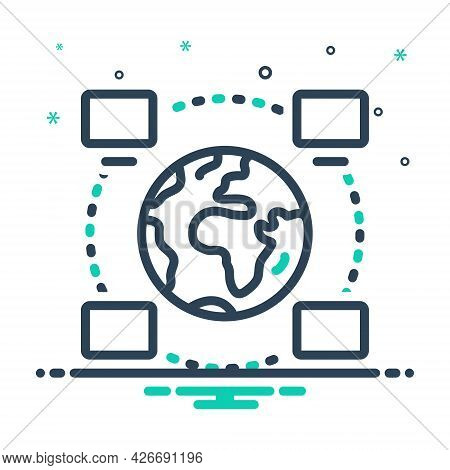 Mix Icon For Operability Project Management Network Software Technological Multicast Cyber Security 