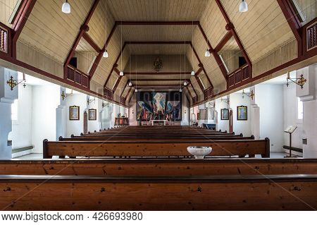 Munich, Germany - Apr 04, 2021: Interior Of Former Garrison Church Of St Barbara In Munich, Germany.