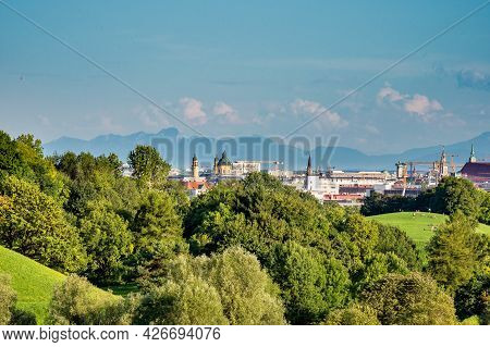 Munich, Germany - Jul 27, 2020: Stadium Of The Olympiapark In Munich, Germany, Is An Olympic Park Wh