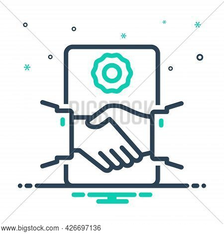 Mix Icon For Deal-agreement Handshake Partnership Collaboration Complicity Copartnership Teamwork Ag