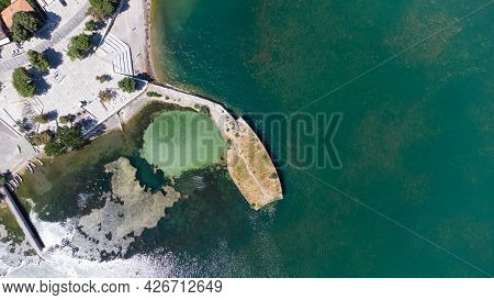 Lake Shkoder Albania. Picture Taken On The North Albanian Artificial Lake.