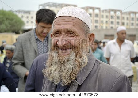 Senior Uyghur Ethnicity Man