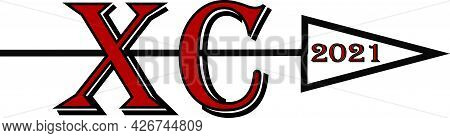 Red Xc Letters With Black Trim And An Arrow Though The Middle And 2021 In The Point Of The Arrow.