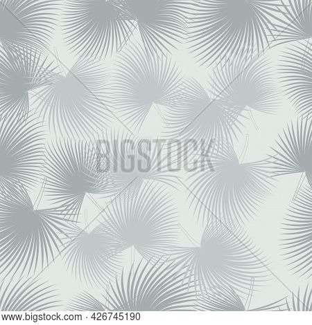 Abstract Palm Leaves For Decorative Design. Fashion Print.