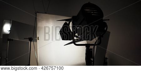 Studio Light Equipments For Photo Or Film Movie Video.