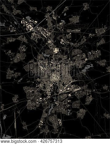 Map Of The City Of Braunschweig, Germany