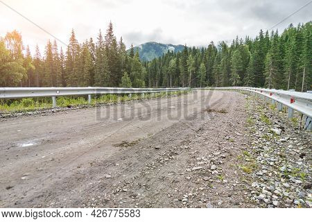 Vacation Roadtrip Landscape. Russian Altai Mountains. Multa Region. Holiday At Home. Staycation Conc