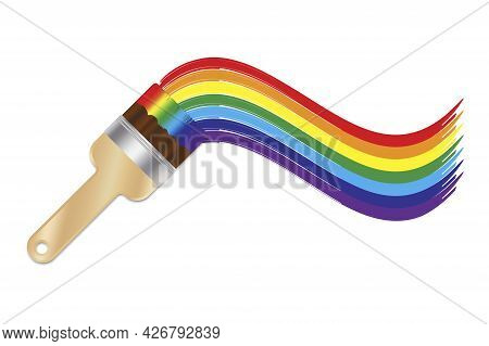 Paint Brush Color Mark. Vector Paintbrush Set. Vector Illustration. Stock Image.