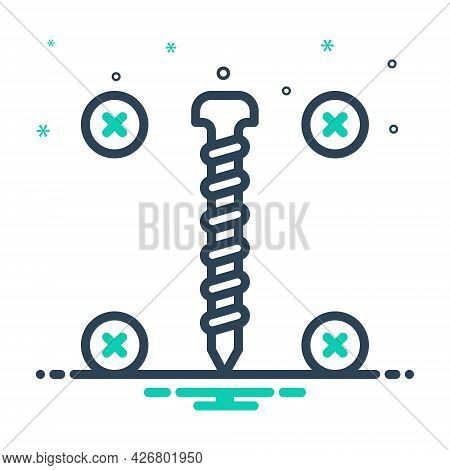 Mix Icon For Screw Hardware Bolt Construction Collection Tool Rivet Screwhead