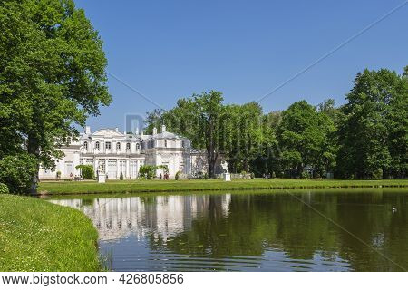 St. Petersburg, Lomonosov, Russia - July, 19. Palace And Park Ensemble Oranienbaum, View Of The Buil