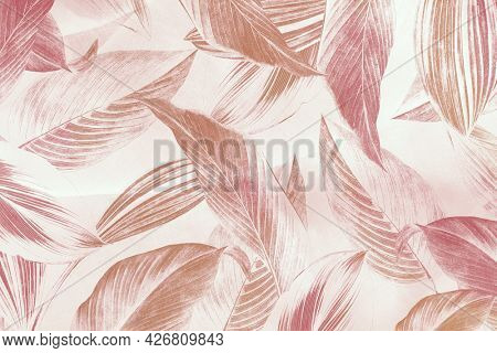 Abstract leaf patterned background design