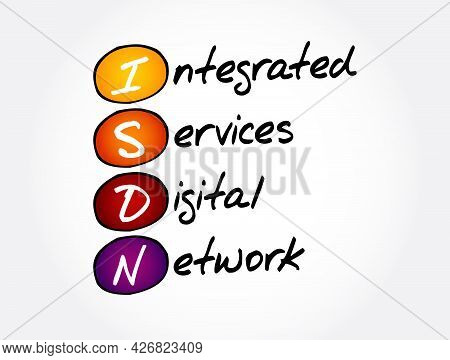 Isdn - Integrated Services Digital Network Acronym, Technology Concept Background