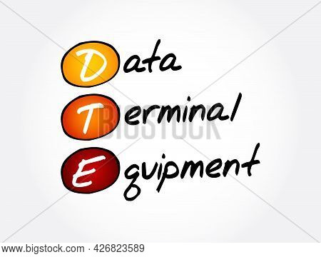 Dte - Data Terminal Equipment Acronym, Technology Concept Background