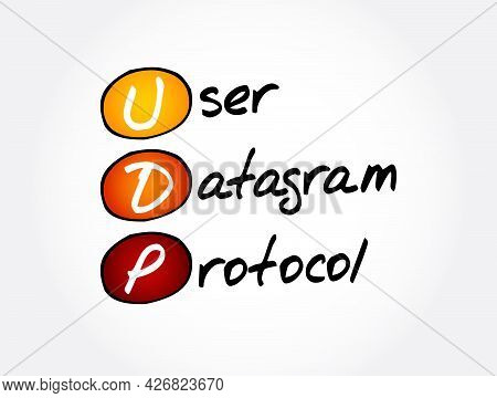 Udp - User Datagram Protocol Acronym, Technology Concept Background