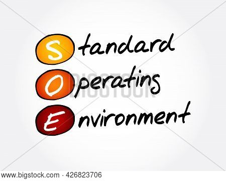 Soe - Standard Operating Environment Acronym, Technology Concept Background