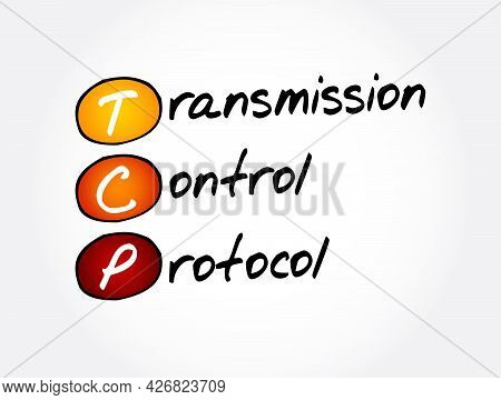Tcp - Transmission Control Protocol Acronym, Technology Concept Background