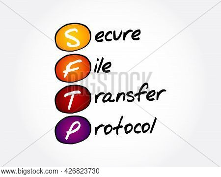 Sftp - Secure File Transfer Protocol Acronym, Technology Concept Background