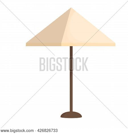 Garden, Park Parasol In Cartoon Style Isolated On White Background. Backyard Furniture, Equipment Fo