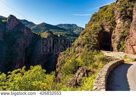 Gorges De Daluis Or Chocolate Canyon As It Is Called By Locals Because Of The Rocks Color Formed By 