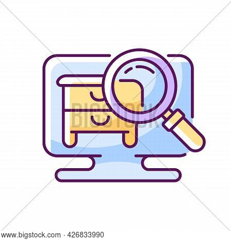 Hidden Object Game Rgb Color Icon. Isolated Vector Illustration.. Intelectual Activities For Spendin