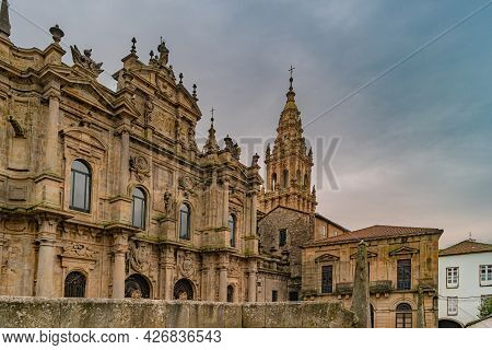 Santiago De Compostela, Spain. Place Of Immaculate In Santiago De Compostela. Santiago De Compostela
