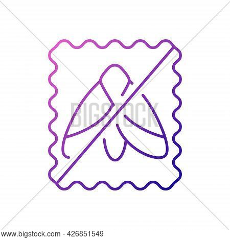 Moth Repellent Outline Icon. Fabric Feature. Textile Industry. Insect Protection. Gradient Symbol. I