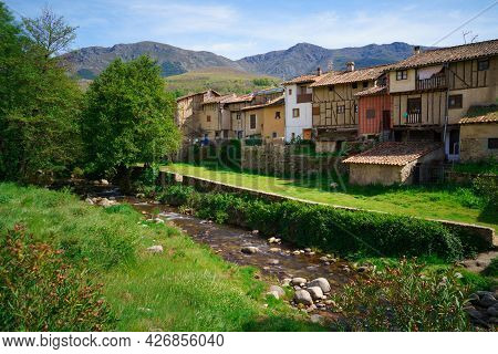 Old Houses By The River In The Small Town Of Hervas, Province Of Extremadura, Spain