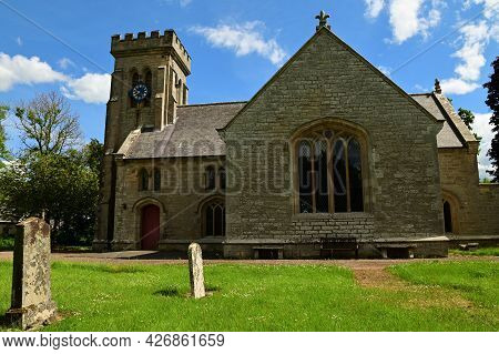 An Exterior View Of The Architecture Of A Church Building In The Borders Village Of Minto.