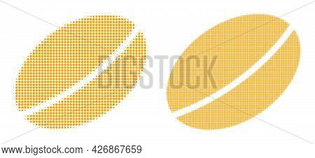Pixelated Halftone Wheet Seed Icon. Vector Halftone Composition Of Wheet Seed Icon Created Of Spheri