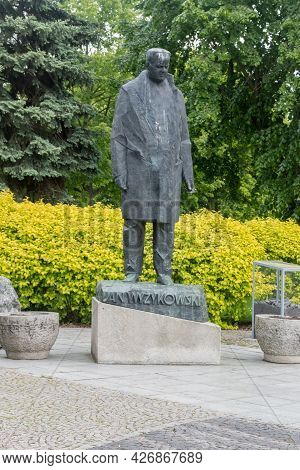 Lubin, Poland - June 1, 2021: Sculpture Of Jan Wyzykowski.