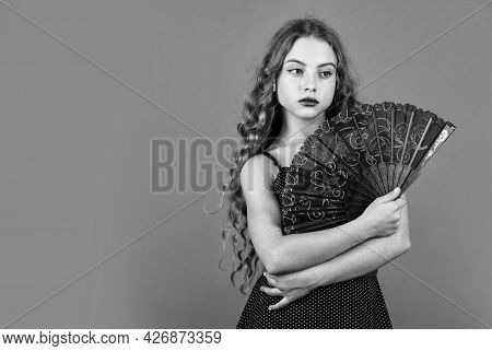 Climate Control. Air Circulation. Mysterious Vintage Girl. Cooling And Ventilation. Air Conditioner.