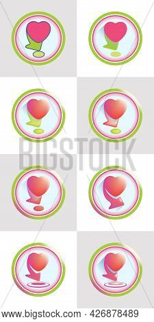 Variations Of The Buttons For Pressing Liked